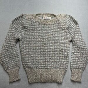Vintage Outlander Women's Sparkle Knit Sweater Pearl Button‎ Shoulder Pullover